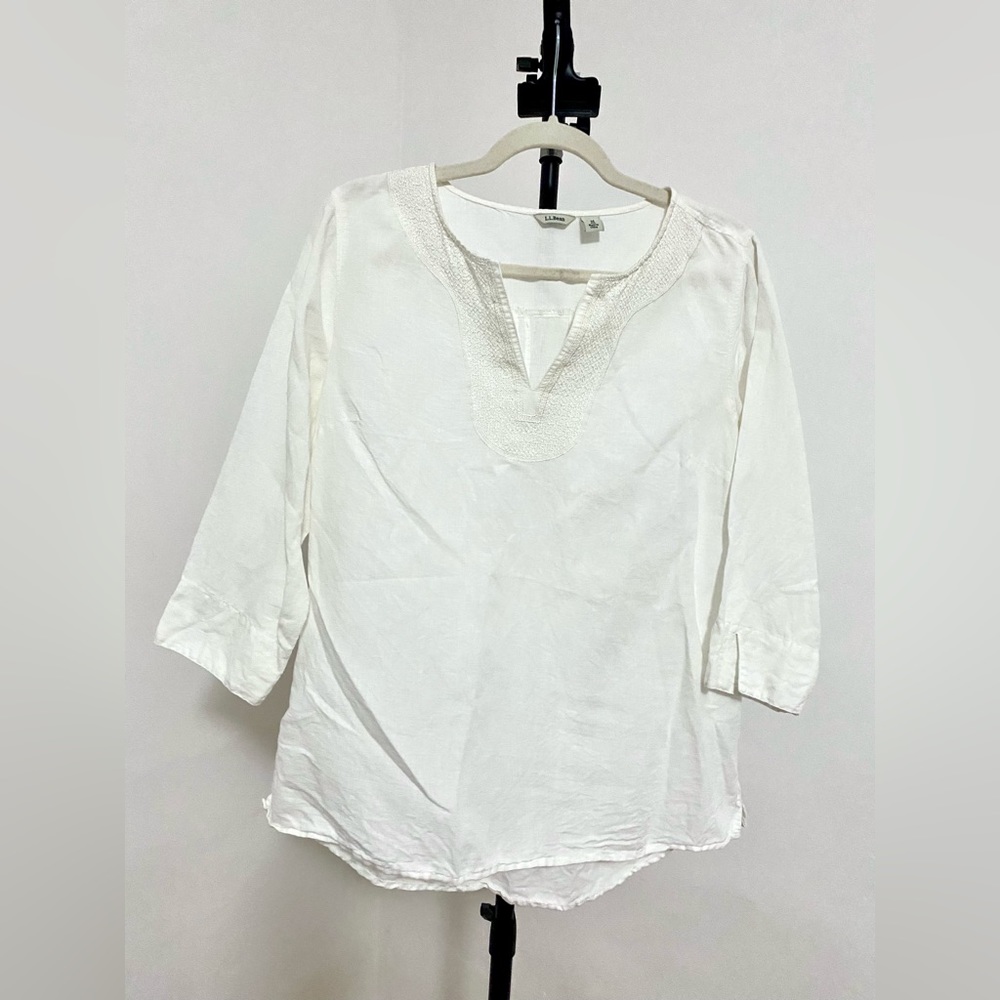 L.L. Bean Linen Cotton Blouse